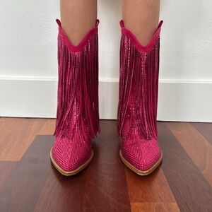 Fringe Pink Women's Boots